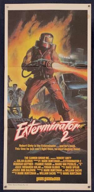 Exterminator 2 Poster Original Daybill 1984 Robert Ginty Mario Van Peebles