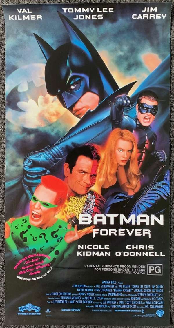 All About Movies - Batman Forever Poster Original Daybill Rolled 1995 Val  Kilmer Chris O'Donnell