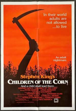 Children Of The Corn 1984 movie poster one sheet Stephen King Linda Hamilton Horror