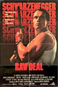 Raw Deal Movie Poster Original USA One Sheet 1986 Schwarzenegger