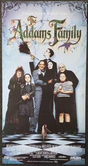 The Addams Family Movie Poster Original Daybill 1991 Raul Julia Anjelica Huston