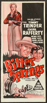 Bitter Springs Poster Original Hand Litho Daybill 1950 Chips Rafferty Michael Pate