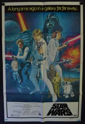 Star Wars Movie Poster Original One Sheet 1977 Tom Chantrell Art