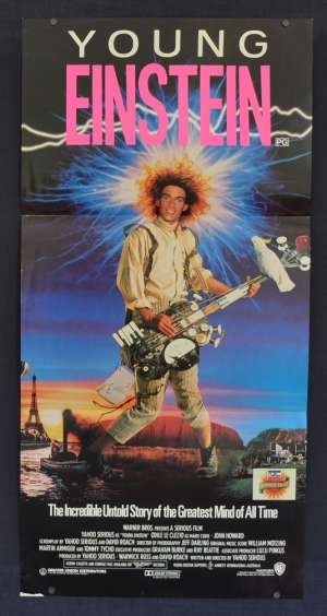 Young Einstein Movie Poster Original Daybill 1988 Yahoo Serious John Howard