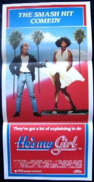 He&#039;s My Girl Poster Original Daybill 1987 David Hallyday T.K.Carter