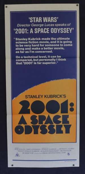 2001: A Space Odyssey movie poster Stanley Kubrick 1978 Re-Issue Daybill