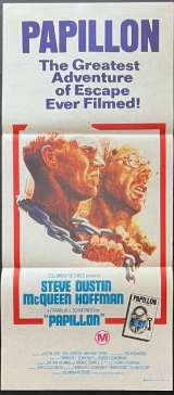 Papillon Poster Original Daybill 1973 Steve McQueen Dustin Hoffman