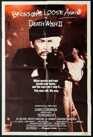 Death Wish 2 Poster Original USA One Sheet 1982 Charles Bronson
