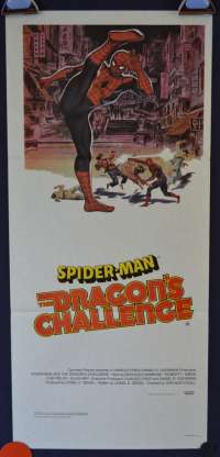 Spiderman The Dragon&#039;s Challenge Poster Original Daybill Nicholas Hammond