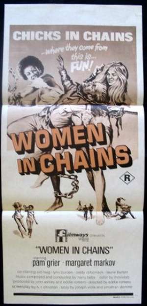 Women In Chains Poster Pam Grier Australian Daybill Movie poster