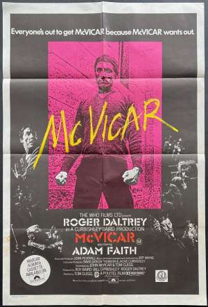 McVicar Poster Original One Sheet 1980 Roger Daltrey The Who