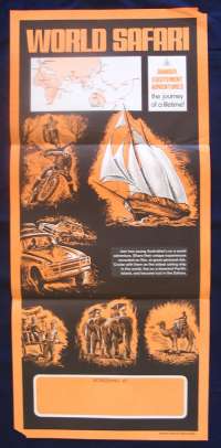 World Safari 1977 movie poster Alby Mangels RARE art Style B Australian Daybill
