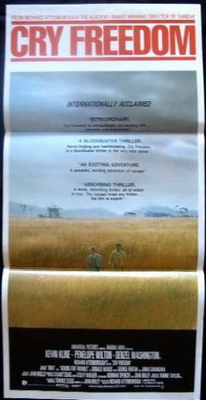 Cry Freedom Poster Original Daybill 1987 Denzel Washington Kevin Kline