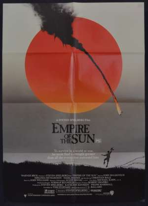 Empire Of The Sun Movie Poster Original One Sheet Christian Bale John Malkovich