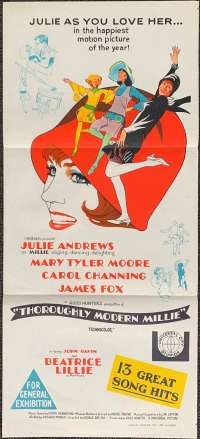 Thoroughly Modern Millie 1967 Daybill movie poster Julie Andrews Mary Tyler Moore