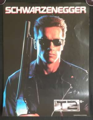 Terminator 2 Judgment Day mini promo movie poster Schwarzenegger