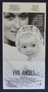 Evil Angels Poster Original Daybill 1988 aka Cry In The Dark Meryl Streep Sam Neil