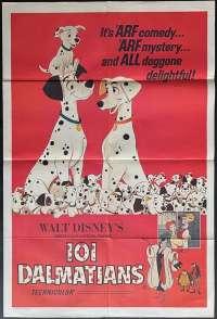 101 Dalmatians Poster One Sheet Original 1970&#039;s Re-Issue Rod Taylor