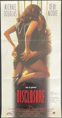 Disclosure Poster Daybill Original 1994 Michael Douglas Demi Moore