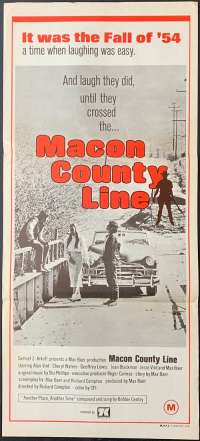 Macon County Line Movie Poster Original Daybill Alan Vint Cheryl Waters Max Baer Jnr
