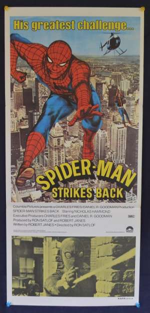 Spiderman Strikes Back Poster Original Daybill 1978 Nicholas Hammond