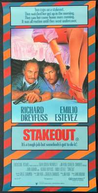 Stakeout Poster Original Daybill 1987 Richard Dreyfuss Emilio Estevez