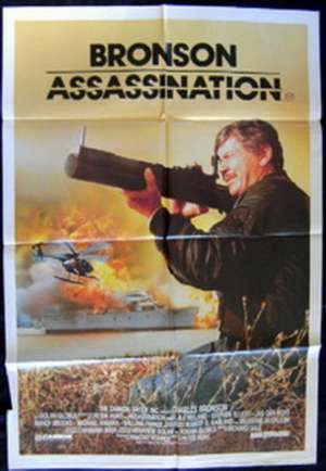 Assassination Movie Poster Original One Sheet 1987 Charles Bronson Jill Ireland