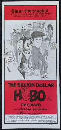 The Billion Dollar Hobo Poster Original Daybill 1977 Tim Conway Will Geer