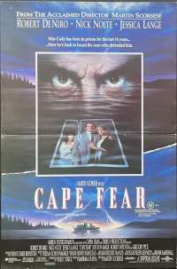 Cape Fear Poster Daybill Mini Original 1991 Robert De Niro Nick Nolte