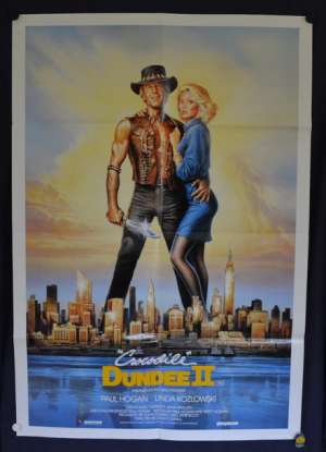 Crocodile Dundee 2 Poster Original One Sheet 1988 Paul Hogan Linda Kozlowski