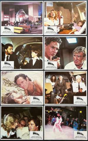 Flying High Lobby Card Set 11x14 USA Original 1980 Aka Airplane