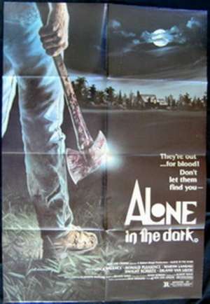 Alone In The Dark Movie Poster Original One Sheet Axe Artwork Slasher Jack Palance