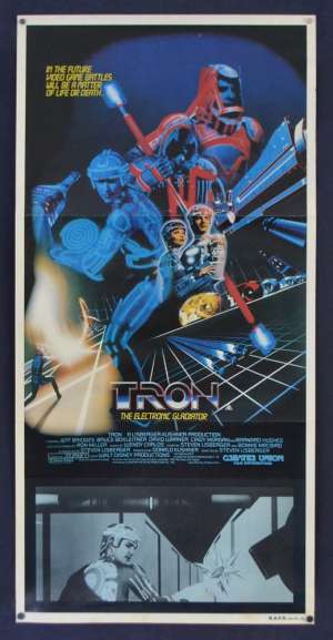 Tron Poster Original Daybill 1982 Jeff Bridges Bruce Boxleitner
