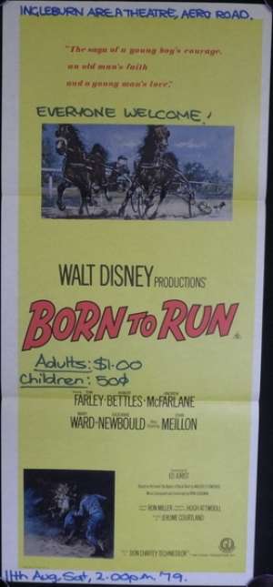 Born To Run Daybill movie poster 1977 Horse racing Trotting