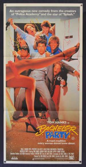 Bachelor Party Movie Poster Original Daybill 1984 Tom Hanks Bucks Party