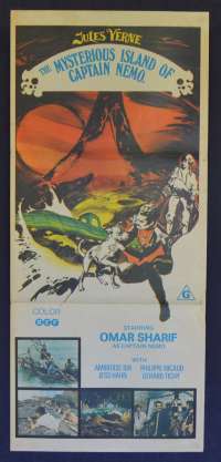 The Mysterious Island Of Captain Nemo Poster Original Daybill Omar Sharif Jules Verne