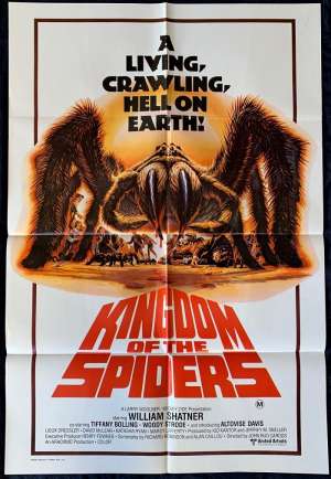 Kingdom Of The Spiders Movie Poster Original One Sheet 1977 William Shatner Horror