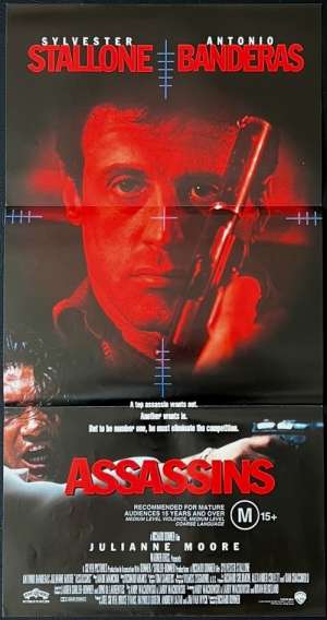 Assassins Movie Poster Original Daybill 1995 Sylvester Stallone Antonio Banderas