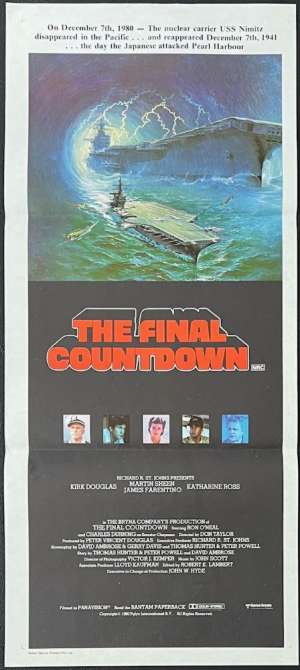 The Final Countdown Movie Poster Original Daybill 1980 Cast Artwork