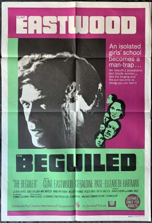 The Beguiled Poster Original One Sheet 1971 Clint Eastwood Geraldine Page
