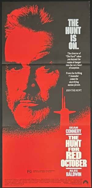 The Hunt For Red October Poster Original Daybill 1990 Sean Connery Alec Baldwin