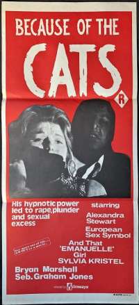 Because Of The Cats Poster Aka The Rape Original Daybill 1973 Sylvia Kristel