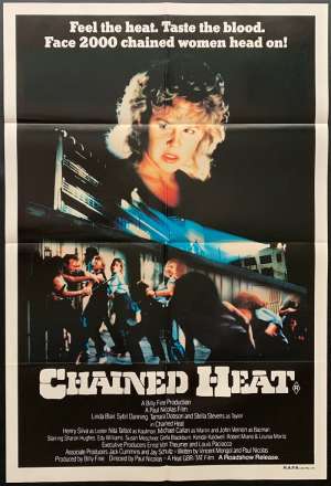 Chained Heat Movie Poster Original One Sheet 1983 Linda Blair Prison
