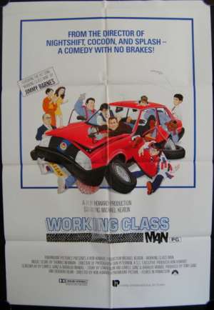 Working Class Man Movie Poster Original One Sheet 1986 Aka Gung Ho Michael Keaton