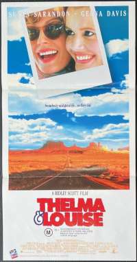 Thelma And Louise 1991 Daybill movie poster Geena Davis Susan Sarandon Brad Pitt