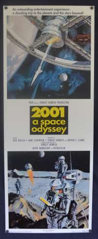 2001: A Space Odyssey 1968 Stanley Kubrick 1995 reproduction insert movie poster