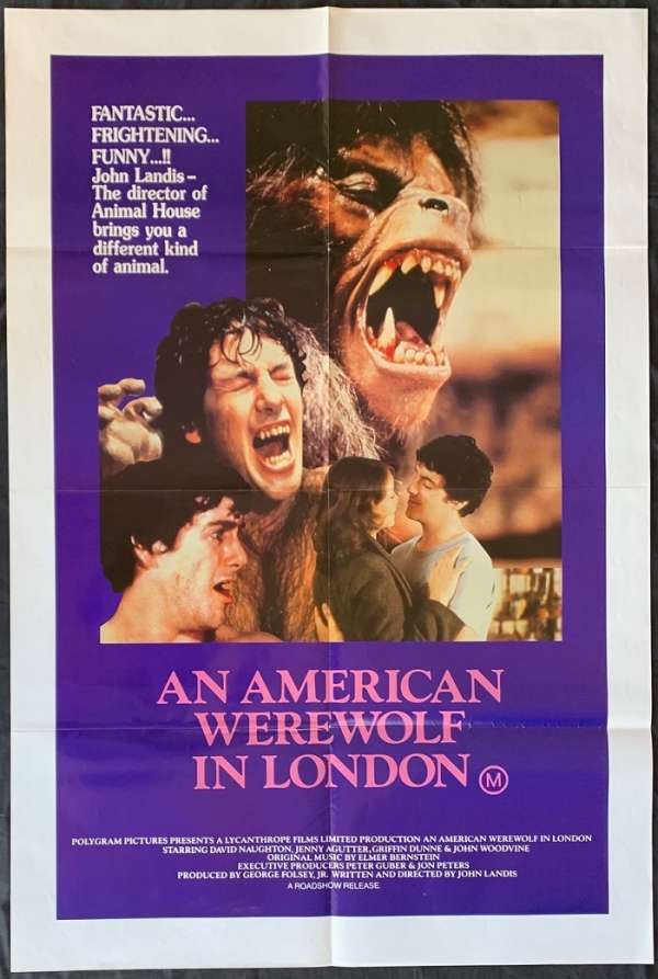 American Werewolf In London Movie Poster – Griffin Dunne, 11x17 Borderless Reproduction (UK)