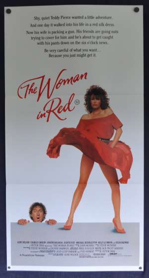 The Woman In Red Daybill Poster 1984 Gene Wilder  Kelly LeBrock