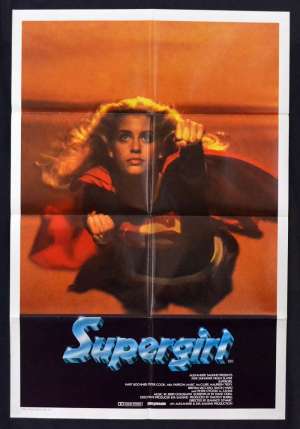 Supergirl Movie Poster Original One Sheet 1984 Helen Slater Faye Dunaway