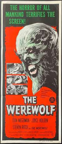 The Werewolf Poster Original Daybill 1956 Don Megowan Steven Ritch